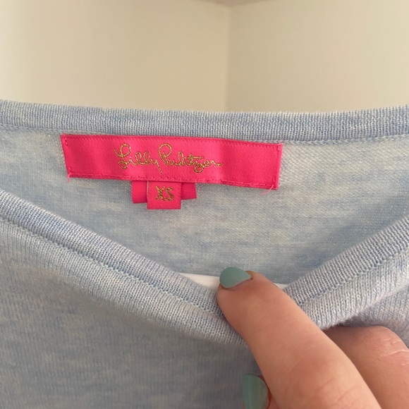 Lilly Pulitzer light blue sweater top - Picture 7 of 7